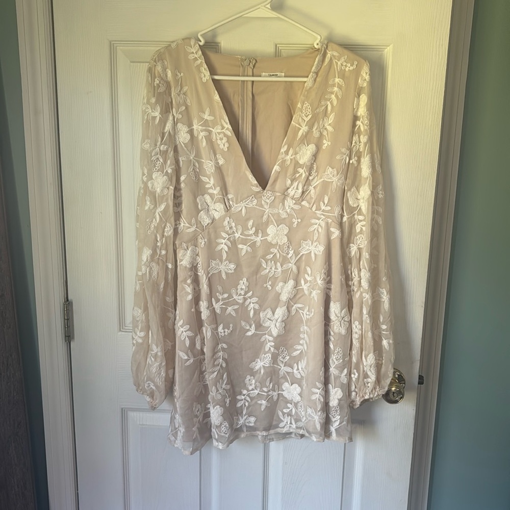 Reformation ivory lace dress S